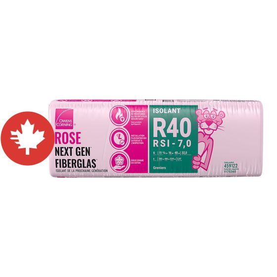 R-40 Pink Next Gen Fiberglas Insulation – 48″ x 11″